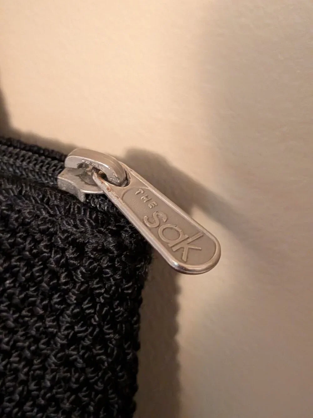 Black Crocheted The Sak Bag